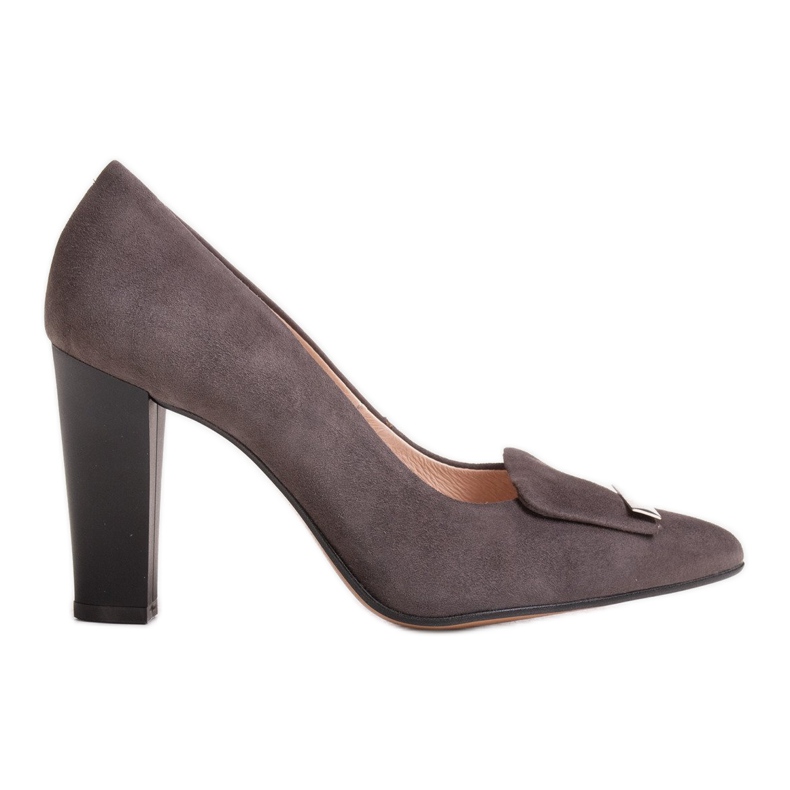 Marco Shoes 1008P décolleté in velour marrone con decorazioni
