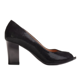 Marco Shoes Décolleté nere 316P con pratico taglio sul davanti nero