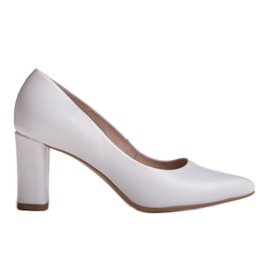 Marco Shoes Décolleté classiche in pelle bianca bianco