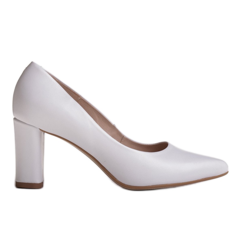 Marco Shoes Décolleté classiche in pelle bianca