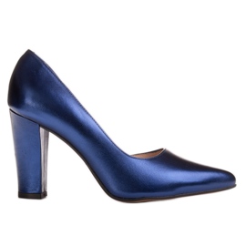 Marco Shoes Scarpe blu navy con un lato aperto