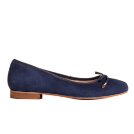 Marco Shoes Ballerine in camoscio 1152P in blu navy