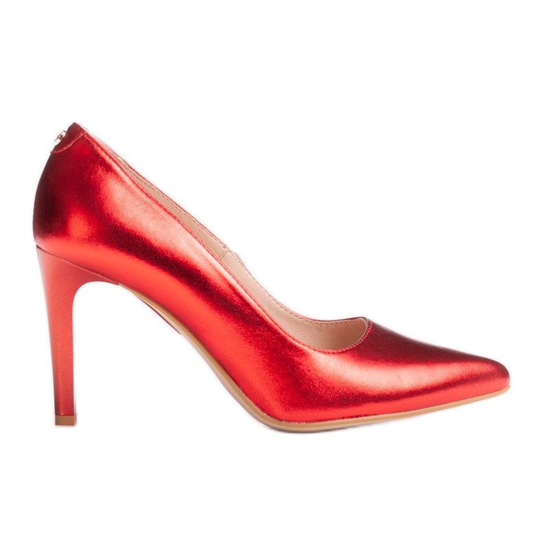 Marco Shoes Borchie 0500P rosse in un colore brillante rosso
