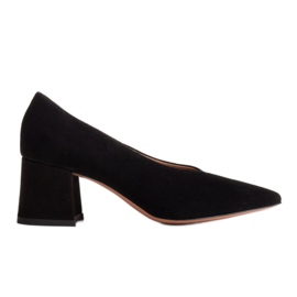 Marco Shoes Eleganti décolleté nere da donna in camoscio nero