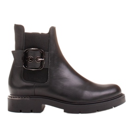 Marco Shoes Stivaletti Chelsea da donna Marco con fibbia e gomma nero