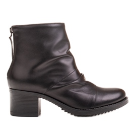 Marco Shoes Stivali da donna 1258B Marco in pelle raggrinzita nero