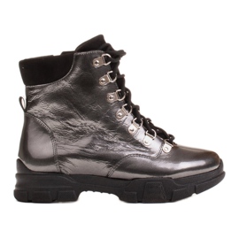 Marco Shoes 1349B Marco stivali sportivi in ​​pelle grigio