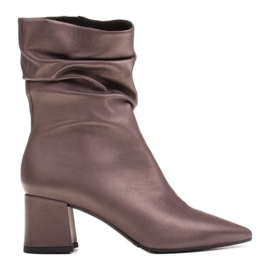 Marco Shoes Stivali alti da donna Marco con arricciatura marrone