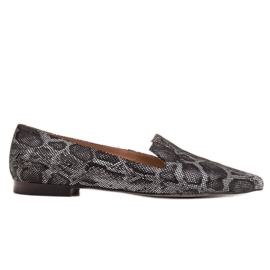 Marco Shoes Signori di pelle di serpente nera nero