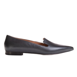 Marco Shoes Signori in pelle fiore liscia grafite grigio