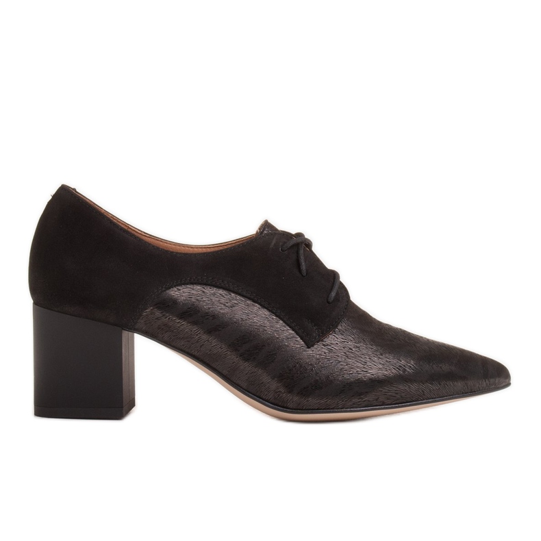 Marco Shoes Scarpe stringate nere 1248P in camoscio con motivo nero