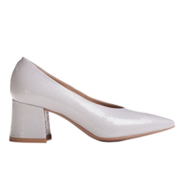 Marco Shoes Eleganti décolleté da donna realizzate in lacca color tortora grigio