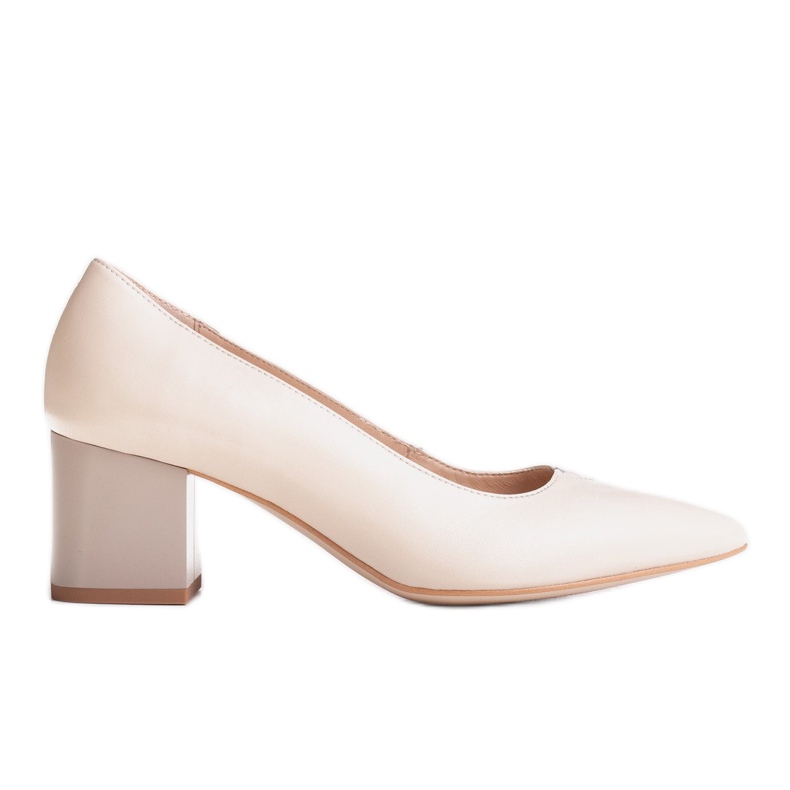 Marco Shoes Décolleté beige 1038P su un tacco stabile