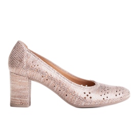 Marco Shoes Décolleté beige con perforazione per un piede più ampio