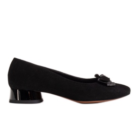 Marco Shoes Eleganti ballerine nere con fiocco nero