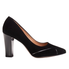 Marco Shoes Décolleté in camoscio nero con motivo