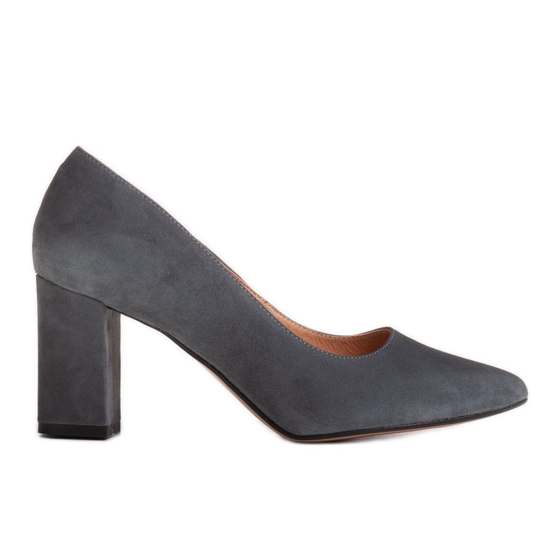 Marco Shoes Décolleté grigie in camoscio naturale grigio