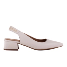 Marco Shoes Sandali bianchi con jais bianco