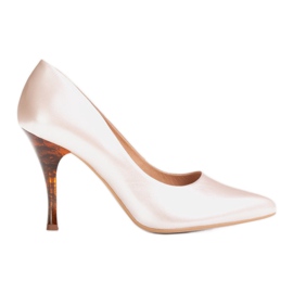 Marco Shoes 1599P tacchi a spillo beige con tacco ambra