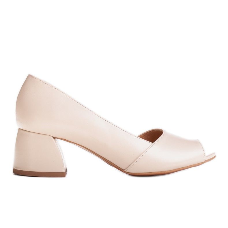 Marco Shoes Pompe con lato aperto bianca