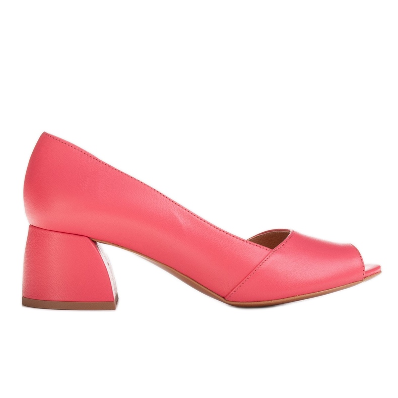 Marco Shoes Pompe con lato aperto rosso