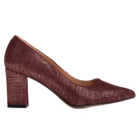 Marco Shoes Décolleté bordeaux 1527P in camoscio naturale rosso