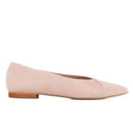 Marco Shoes Ballerine in camoscio naturale beige