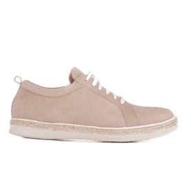 Marco Shoes Sneakers in camoscio annodate beige