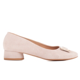 Marco Shoes Ballerine in camoscio beige con decorazione dorata