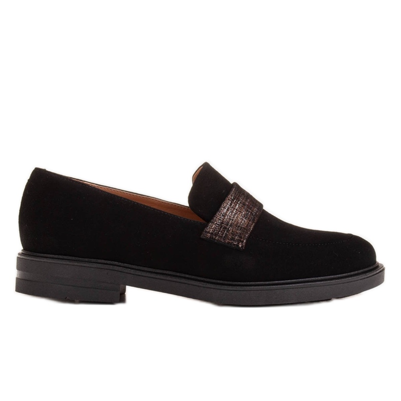 Marco Shoes Mocassini neri con velour con decorazioni nero