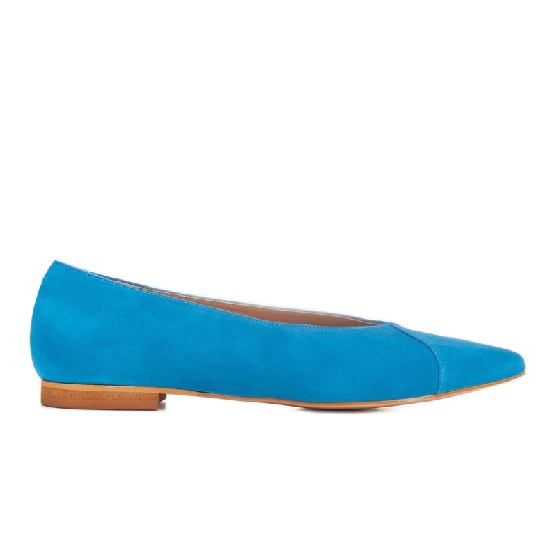 Marco Shoes Ballerine in camoscio naturale blu