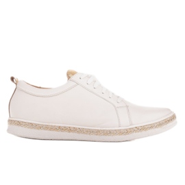 Marco Shoes Sneakers sportive in pelle naturale bianca