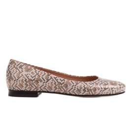 Marco Shoes Ballerine in camoscio beige