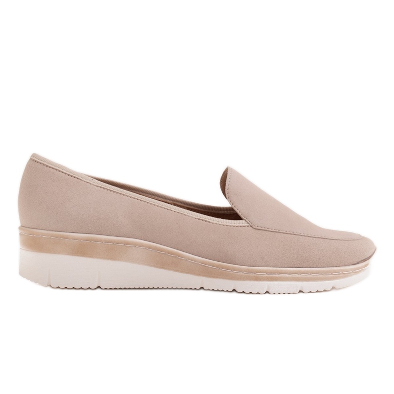 Radoskór Scarpe comode con zeppa bassa per un piede più largo beige