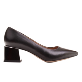 Marco Shoes Eleganti décolleté da donna in pelle naturale nero