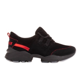 Marco Shoes Sneakers sportive realizzate in pelle scamosciata naturale di alta qualità nero