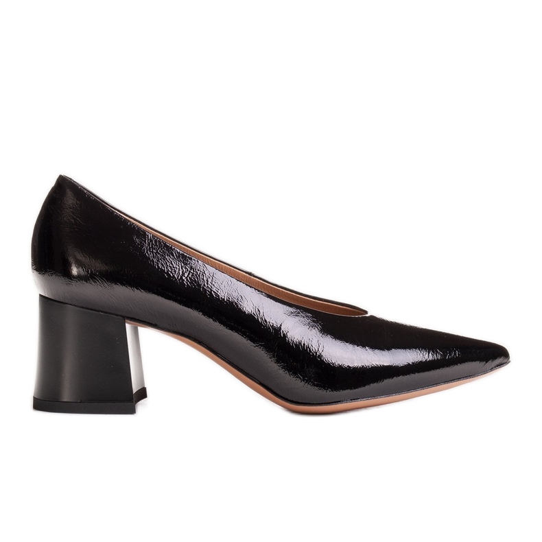 Marco Shoes Eleganti décolleté nere da donna in lacca nero