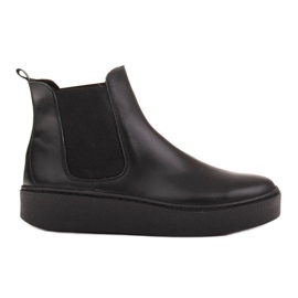 Marco Shoes Stivaletti in morbida pelle naturale nero
