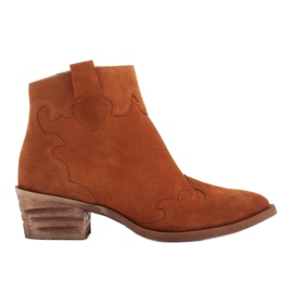 Marco Shoes Stivali in camoscio naturale arancione senza isolamento arancia