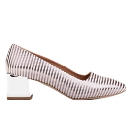 Marco Shoes Décolleté eleganti con tacco metallico argento