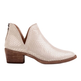 Marco Shoes Stivaletti in camoscio naturale con taglio a V d'oro
