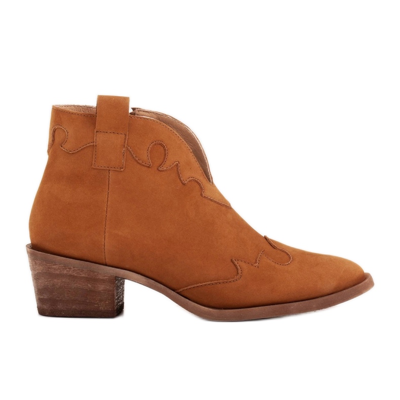 Marco Shoes Stivali non isolati con camoscio e inserti ondulati marrone