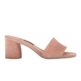 Marco Shoes Pantofole da donna Marco in camoscio naturale rosa