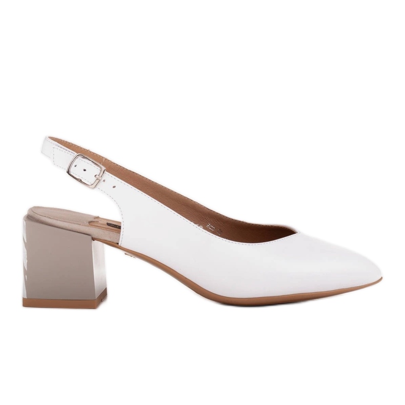 Marco Shoes Décolleté da donna eleganti con tacco zebrato bianca