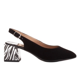 Marco Shoes Décolleté da donna eleganti con tacco zebrato nero