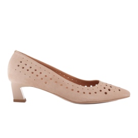 Marco Shoes Décolleté da donna con perforazione interessante beige