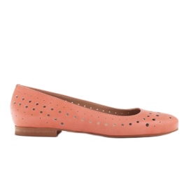 Marco Shoes Ballerine da donna con perforazione sulla tomaia rosso