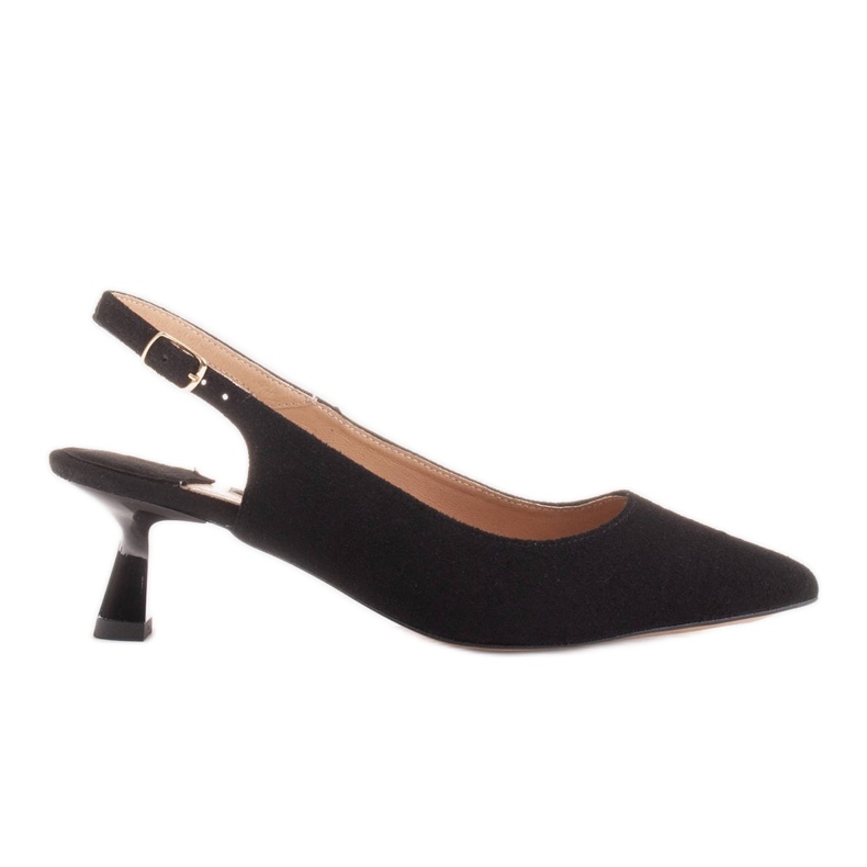 Marco Shoes Décolleté in delicato camoscio con cinturino nero