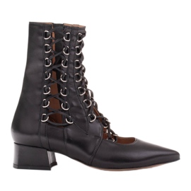 Marco Shoes Stivali intrecciati con cinturino nero