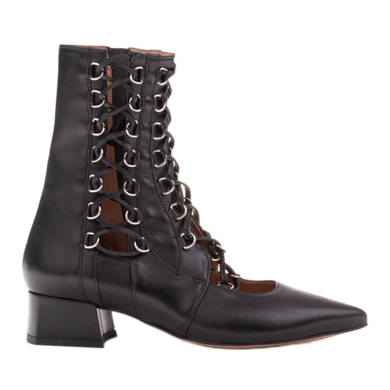 Marco Shoes Stivali intrecciati con cinturino nero